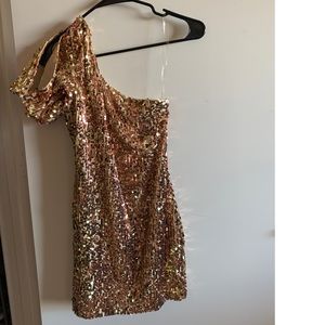 Gold Sequin Dress